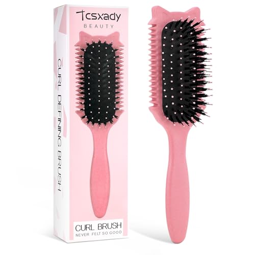 Tcsxady Curly Hair Brush, Curl Defining Brush for Effortless Curly Hair...