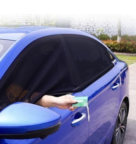 Pare-soleil vitres voiture protégeant bébés et animaux du soleil