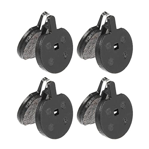 X AUTOHAUX 4 Pair Semi Metal Disc Bike Brake Pads W/Spring Leaf for Duoder 01, Black