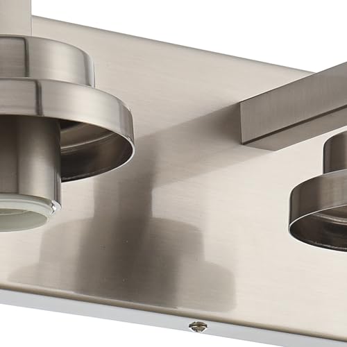 Image of MELUCEE 6-Light Bathroom Lights Over Mirror in Brushed Nickel, Modern Industrial Vanity Lighting Fixture Indoor Wall Lights for Bath Kitchen Powder Room, Clear Glass Shade