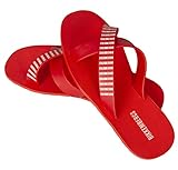 Bikkembergs Herren Pantoffel gekreuzt am Meer oder Poolband Artikel BKK1MSR04 SLIPPER MADE IN ITALY, RED Red, 43