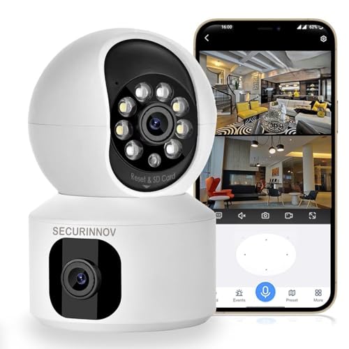 Image of 5MP Indoor WiFi Smart CCTV Camera for Home | 1080p HD | Color Night Vision | Motion Detection | Two Way Audio | Wireless Home Security Camera with Mobile App V380 Pro (UPRO)
