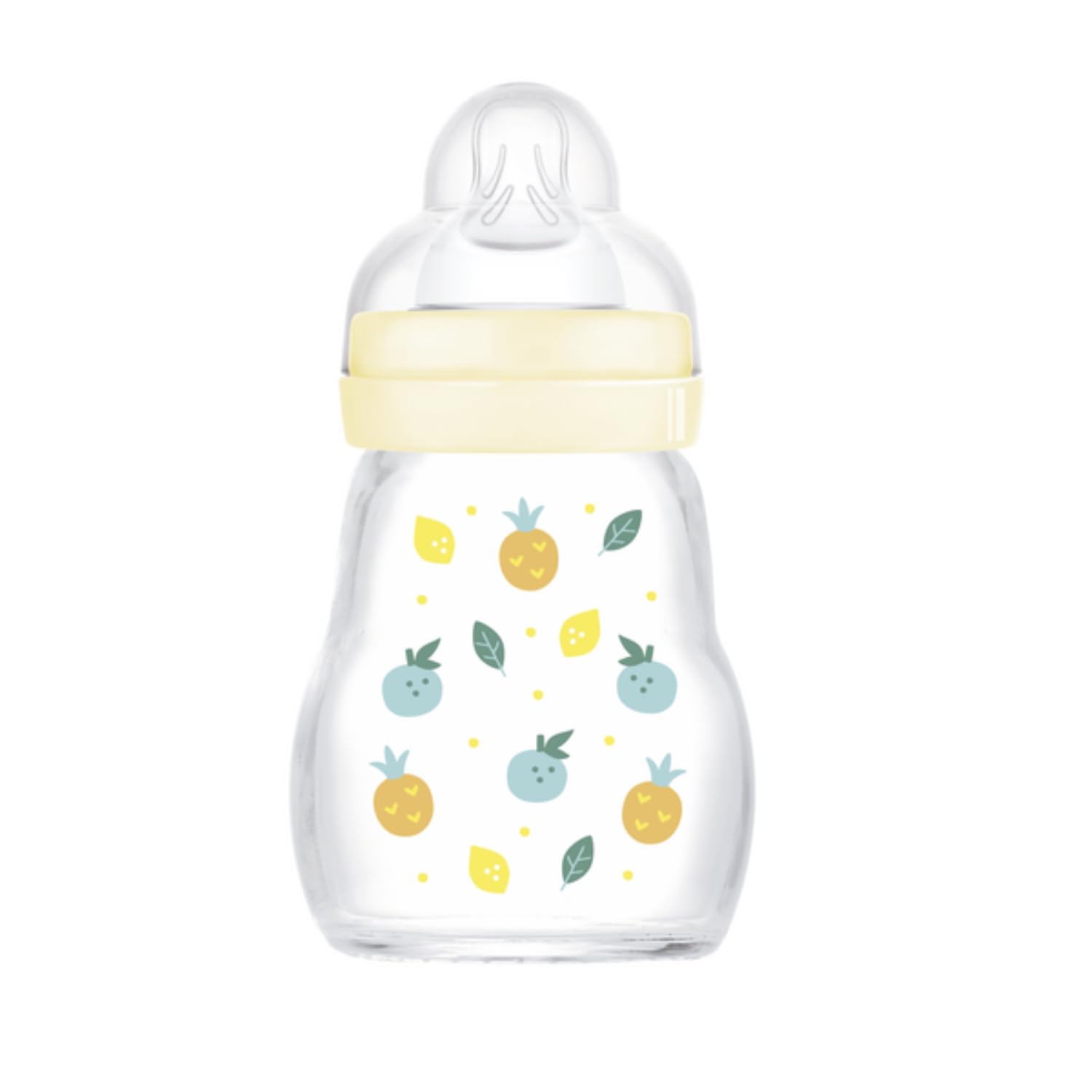 MAM Biberon verre, Naissance 0+ mois, Tétine débit 1 lent, 170 ml, Lin