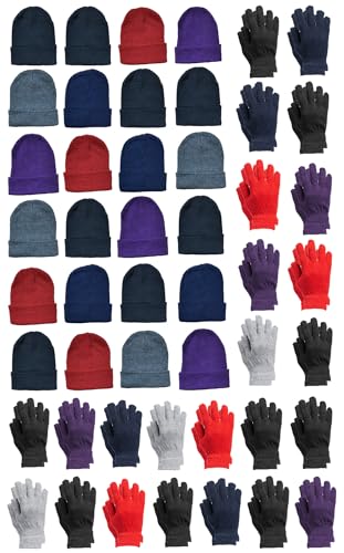 Image of Yacht & Smith Winter Beanies & Gloves Wholesale Bulk Cold Weather Unisex Hat & Glove