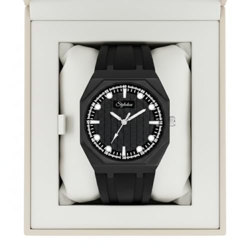 Image of styledose Minimalist dial Softest Adjustable Silicon Belt Quartz Analog Wrist Watch for Men