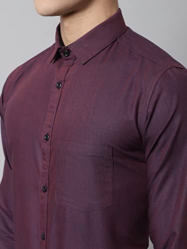 Image of Majestic Man Slim Fit Solid Cotton Blend Formal Shirt for Men