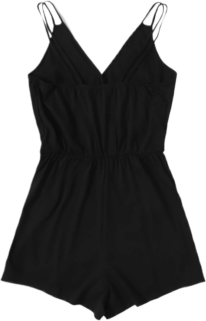 Rompers for Women Summer 2026 Plus Double Strap Neck Slip Romper