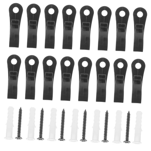 OUNONA 20pcs Light Hooks for Outdoor Hanging Heavy Duty Screw Hooks String Lights Small Clamps Brick Hangers Abs Stainless Steel