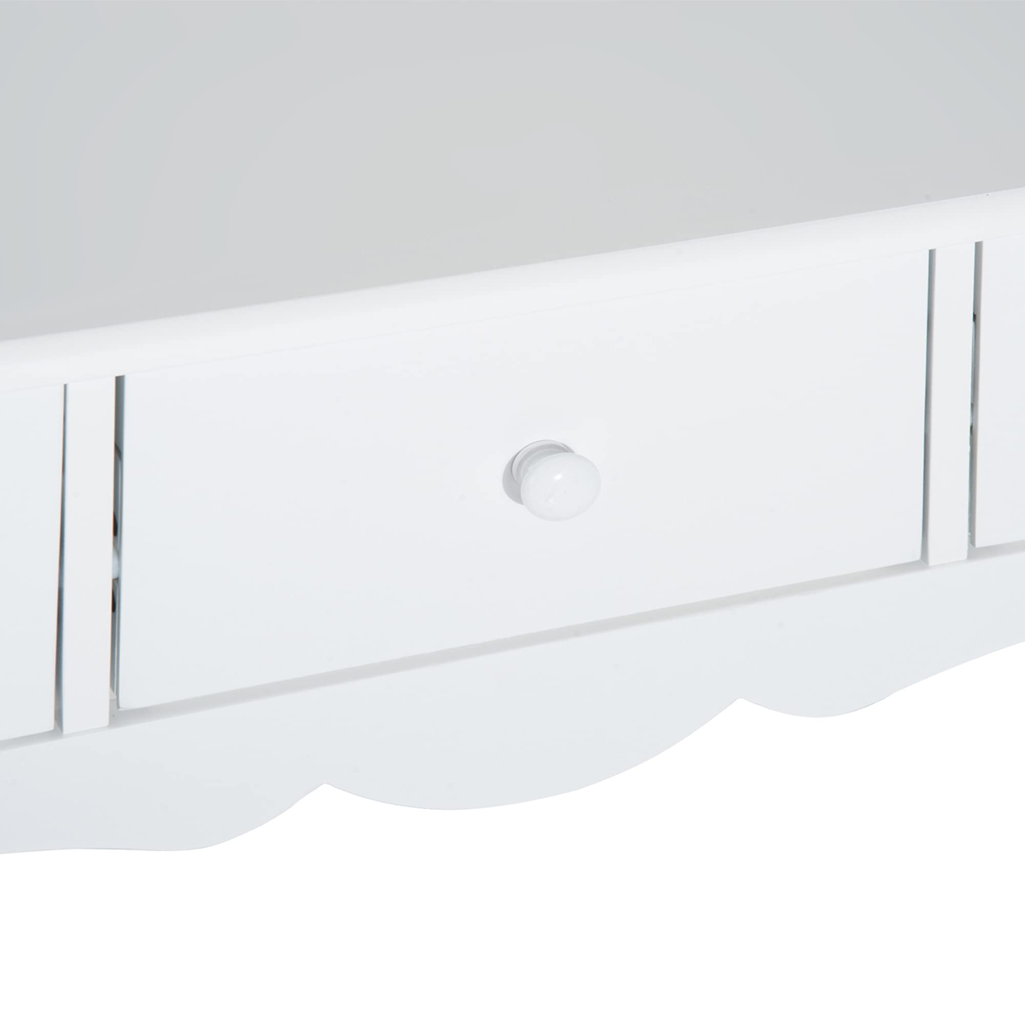 HOMCOM Mesa Consola de Madera Mueble Recibidor de Entrada con 3 Cajones para Salón Pasillo Carga 45 kg 100x32x85 cm Blanco