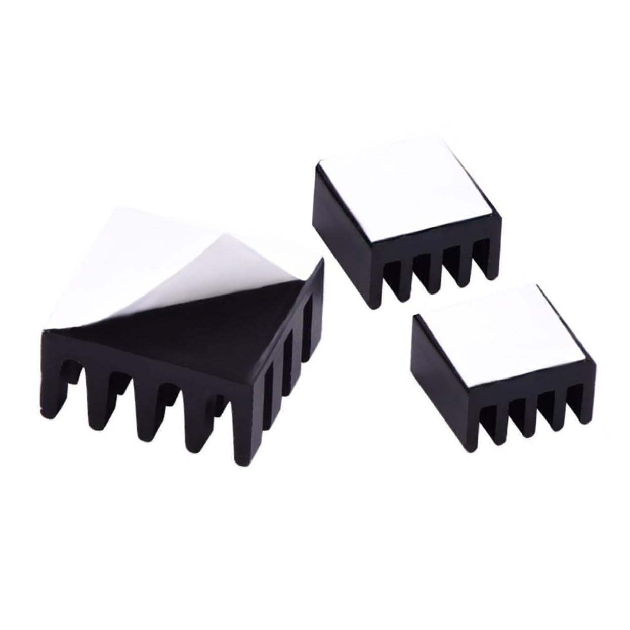 CAXUSD Aluminum Heatsink Cooler Set 8pcs Black Heat Sinks 2 3 Boards Cooling Board Adhesive Tape