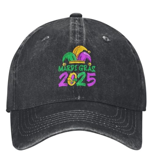Mardi Gras 2025 Mascarilla Plumas Mardi Gras Gorra de béisbol Familiar Mujeres Hombres Protección Solar Camionero Sombrero de papá Gorras de béisbol de Primavera
