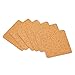Juvale Square Cork Tiles - 50 Pack, 3.7 x 3.7 in, 1.5 mm Thick, Brown - Adhesive Cork Backing for Coasters & DIY Projects - Craft Supplies for Adults
