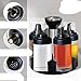 Estante de especias de cocina Tarros de especias giratorios de vidrio Recipientes para condimentos de sal Vinagrera de especias Sprays de pimienta de cocina Latas de condimentos Set-D 170ml