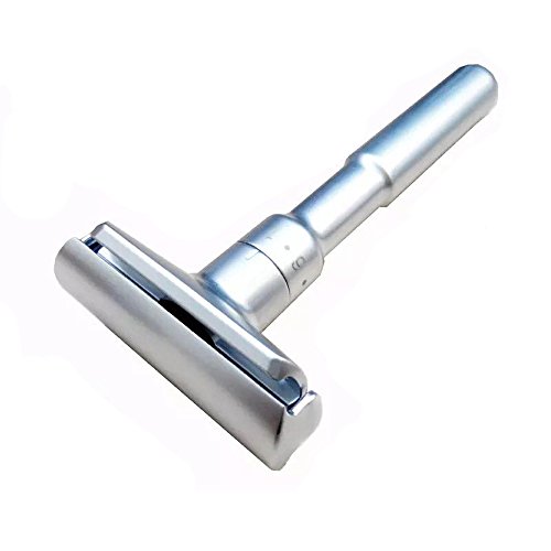 Men Adjustable Double Edge Shaving Safety Razor Shaver + 5x Blades Zinc Alloy