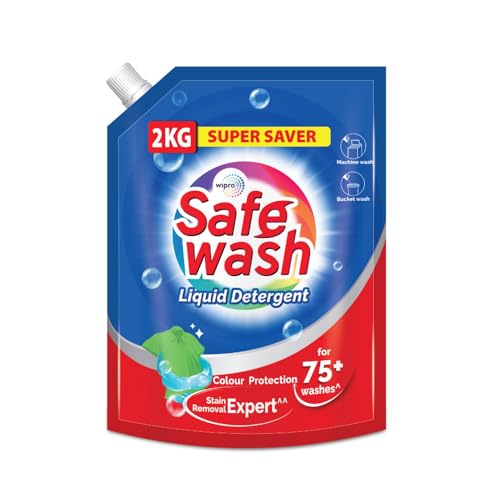 Image of Safewash Gentle Premium Liquid Detergent 2kg Pouch with Active Fabric Conditioners| Soda and Bleach Free| PH Neutral Formula for 7-in-1 Expert Care