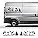2 Pz/lotto Adesivi Per Auto Grafica Decalcomanie In Vinile, per Peugeot Boxer Citroen Ponticello Fiat Ducato Van Camper Strisce Accessori Auto