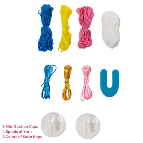 Image of Innovative Designs Create N' Style DIY Rainbow Latch Hook Kit, Girls Arts & Crafts Set, Fun Craft Activity Kit for Kids Age 6+