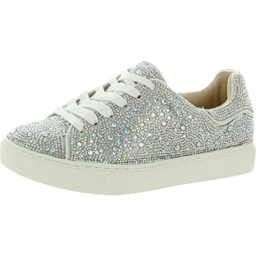 Betsey Johnson Kids Unisex-Child Sidny Sneaker, Rhinestone, 3