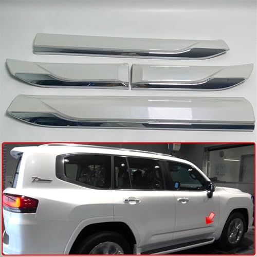 Moulures de protection Toyota Land Cruiser 300 : finition chrome élégante