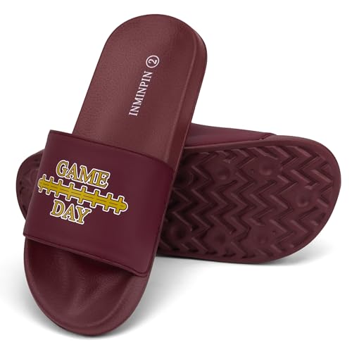 Image of INMINPIN Kids Boys Girls Ball Sprots Slides Sandals Ultra Comfortable Beach Pool Shower Shoes House Slide Indoor Outdoor for Sports Fan