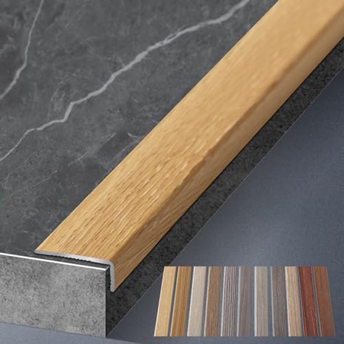 Transición de grano de madera para tapar juntas entre azulejos y vinilo