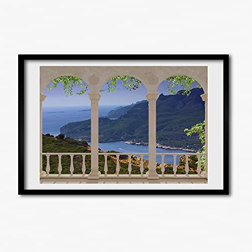 Affiche Peinture Cadre en Bois Tulup 60x40 cm décoratif pour mur de salon