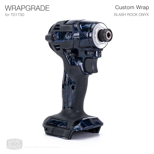 WRAPGRADE Custom Wrap Aufkleber Abziehbild kompatibel mit Makita DTD173 18V LXT (Slash Rock Onyx)