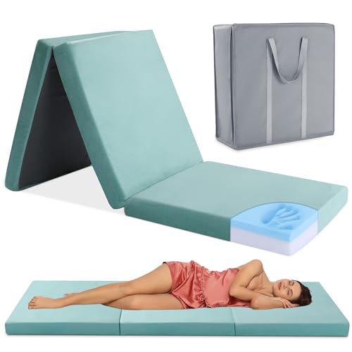 HOMBYS Tri-Fold Memory Foam Camping Mattress 72