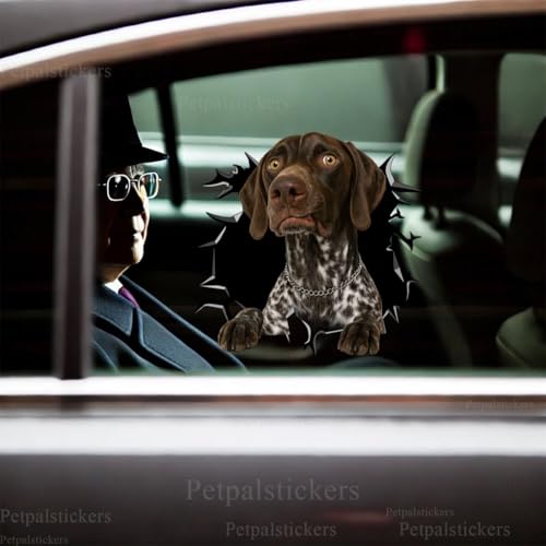 Image of Vinyl Dog Stickers - German Shorthaired Pointer Decals for Car, Dog Lover Gift