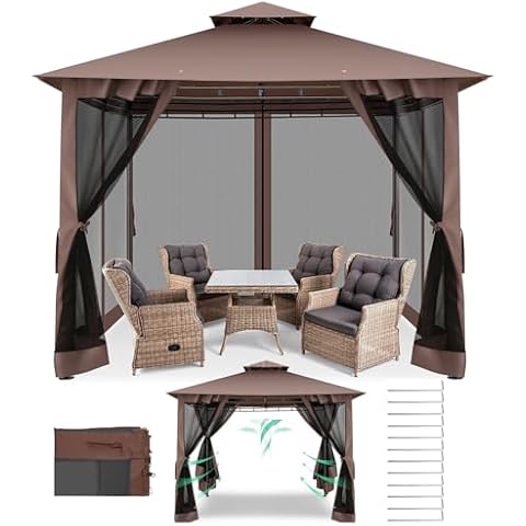 COBIZI Heavy Duty Double Roof Gazebo Cover