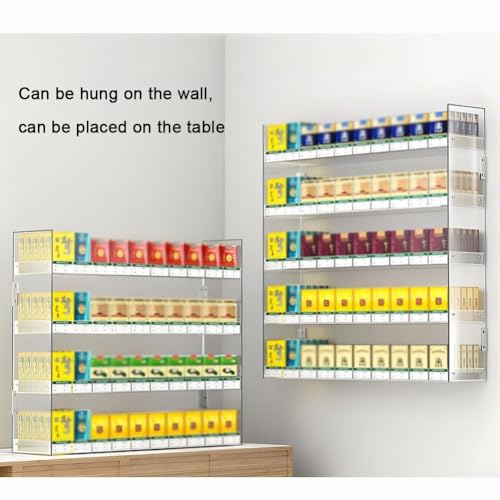 Vitrina de acrílico transparente para tabaco y caja de exhibición rectangular de pared 3