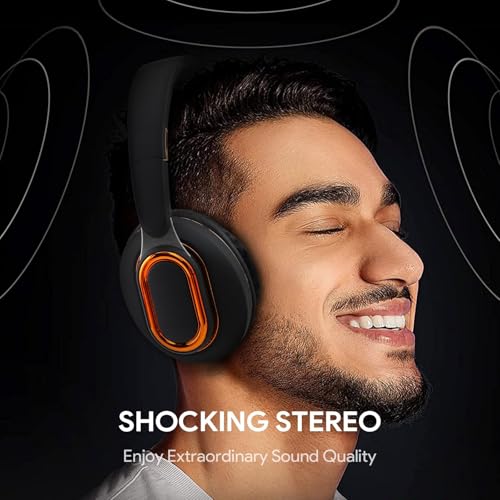 YPENSLZX Bluetooth Headphones, Foldable Wireless Over-Ear Headphones with Hidden Mic for Cell Phone, Laptop, PC, Suitable for Music, School, Workouts, and Gaming (Black) - image 7