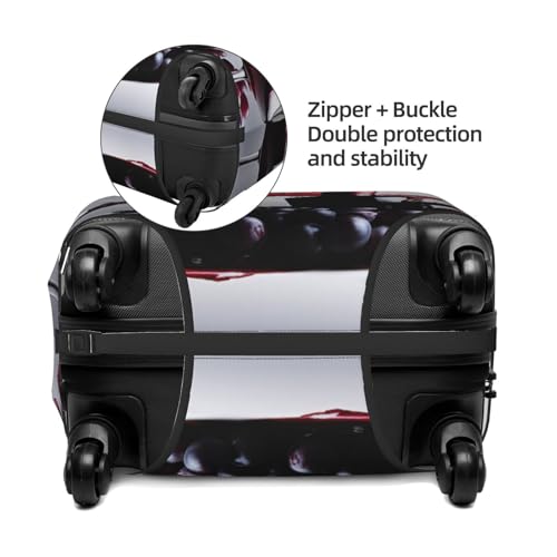 Red Wine Print Elastic Washable Baggage Protector Universal Suitcase Cover Travel Luggage Cover4