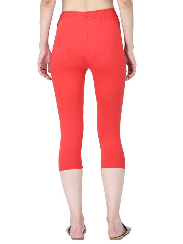 Image of Robinbosky Premium Stretchable Cotton Capri Legging for Women | Suitable for Formal wear & Casual wear | High-End Elastic Makes. The Leggings Squat Proof and Durable for Travel, Yoga, & Workout.