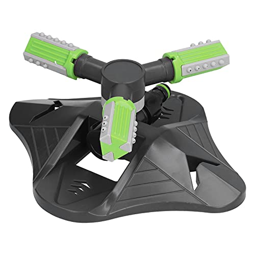 Arroseur d'eau Rotatif, Arroseur d'eau de Pelouse Dispositif D'arrosage Automatique des Fleurs Arroseur Trois Broches pour L'arrosage du Jardin Irrigation de Jardinage(Vert)