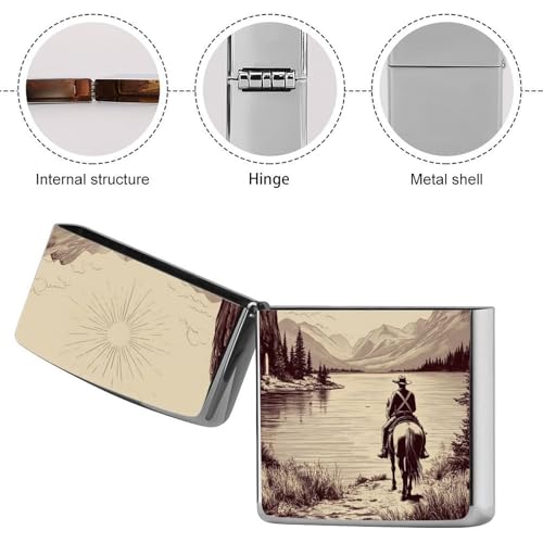 Funda metálica para encendedor estilo Western miniatura 5
