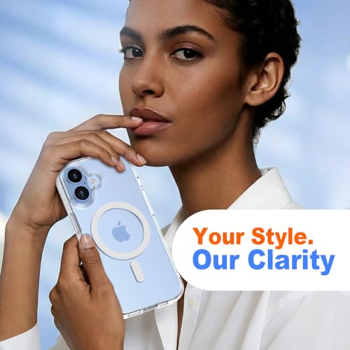 Image of MOCCA Magnetic for iPhone 17 Case, (Compatible with Magsafe) (16FT Military Grade Protection) Full Camera Protection Anti-Fingerprint Slim Shockproof Protective Phone Cover 6.3 inch, Clear