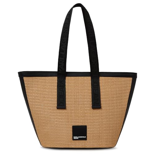 Sac KARL LAGERFELD JEANS Box Logo Raffia cabas spacieux qui résout le manque de place
