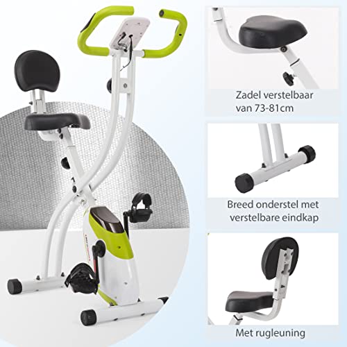 Ultrasport F-Bike 150/200, hometrainer, 8 weerstandsniveaus, tablethouder, handpuls sensoren, opvouwbaar, ruimtebesparend - Afbeelding 5