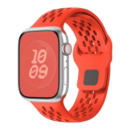 Image of VEMIGON Breathable Sport Band Compatible with Apple Watch 38mm 40mm 41mm 42mm 44mm 45mm 46mm 49mm, Soft Silicone Replacement Strap for iWatch Series 11 10 9 8 7 6 5 4 SE3 SE2 SE Ultra 3 2 1 (No Watch)