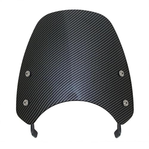 Windschild Motorrad Für Ducati Für Scrambler 400 803 2015-2020 Für Straße Für Klassiker Wüste Schlitten Windschutzscheibe Motorrad Sport Fliegengitter Nasenverkleidung Moto Windschild(Carbon Fiber Loo