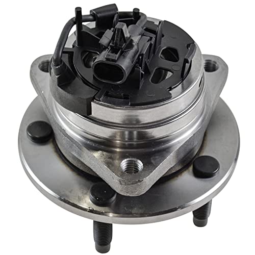 Image of TRQ Front and Rear Wheel Bearing and Hub Assembly Set 4 Piece Compatible with 08-12 Chevrolet Malibu 09-10 Cobalt SS 08-10 HHR 2009 Panel 05-07 Pontiac G6 with 4 Wheel ABS Brakes 08-10