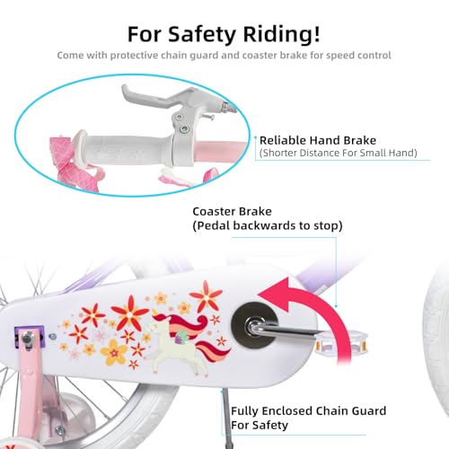 Image of JOYSTAR Unicorn 12-20 inch Kids Bike for Girls Ages 2-10 Years Old
