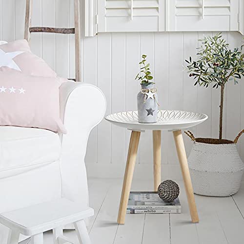 Trspcwr Nesting Tables Set Of 2, Round Nesting Coffee Table, End Table With Gold Peacock Pattern, Easy Assembly Retro Side Desk For Living Room, Bedroom, Office, 15.7In 13.7In #TOP3