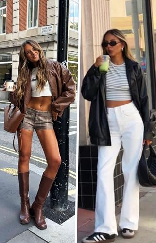 VILIGO Oversized Faux Leather Bomber