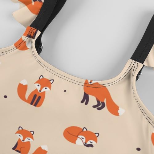 Image of Girls One Piece Swimsuit Lovely Cute Animals Ruffles Swimwear Bathing Suits 3-12 Years