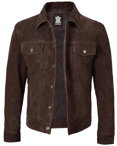Blingsoul Brown Suede Jacket Men - Real Lambskin Leather Jacket for Men2