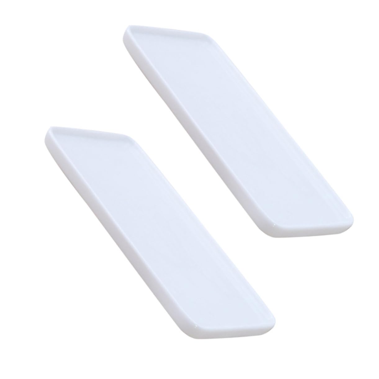 Didiseaon Ceramic Holder Set 2pcs White Storage Plates for Bathroom Heat Frost Resistant Smooth Multi-functi
