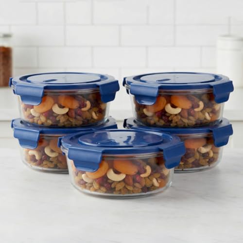Image of ginoya brothers 620 ML Glass Meal Prep Containers, Food Storage Containers with Lids Airtight, Glass Lunch Boxes, Microwave, Oven, Go & Freezer-to-Oven-Safe Food Containers. (5)