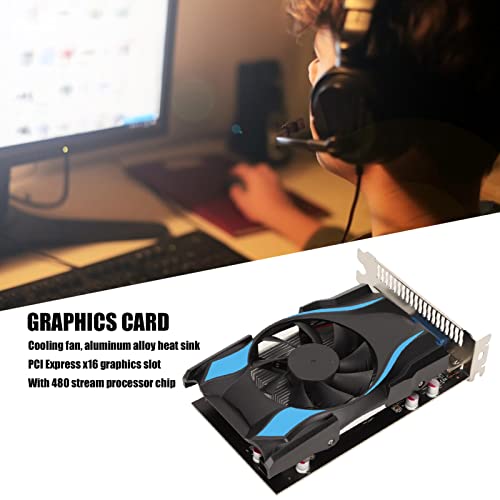 Image of Septpenta 1GB Graphic Cards1gGB PCI Express X16 DDR5 Gaming Graphics Card for AMD Chip,Video Card with Large Aluminum Alloy Heat Sinks,VGA and DVI Output Interface Pc Graphics Card for Computer GPU